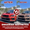 Front Bumper Lip For 2015-2021 Subaru Wrx Wrx Sti Sedan Under Chin Spoiler Splitter S207 Style Plastic Black 3pcs