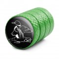 Loon Illustration Valve Stem Caps For Tire Rim Wheel Aluminum Green