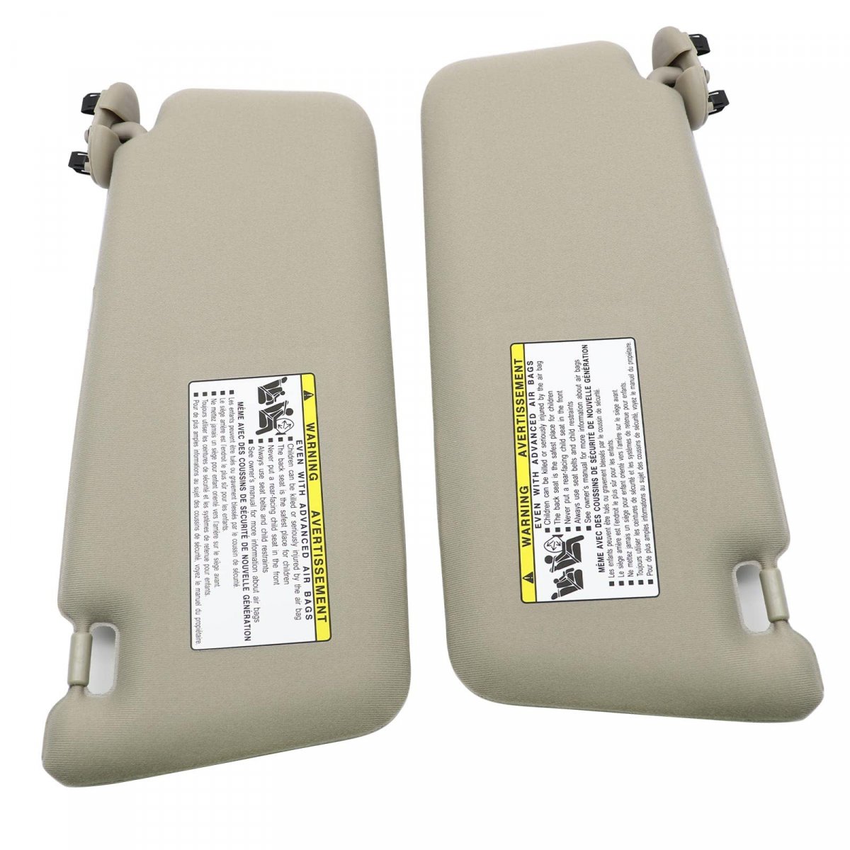2pcs Left Right Tan Beige Sun Visor Pair For Toyota Camry 2007 2008 2009 2010 2011 74320-06780-e0