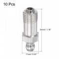 Uxcell Steel Straight Grease Fitting M10 X 1mm Thread Hydraulic Accessories 10pcs