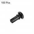 Uxcell Push Clip Rivet 4mm X 9mm Pcb Circuit Panel Nylon Fastener Black 100 Pcs