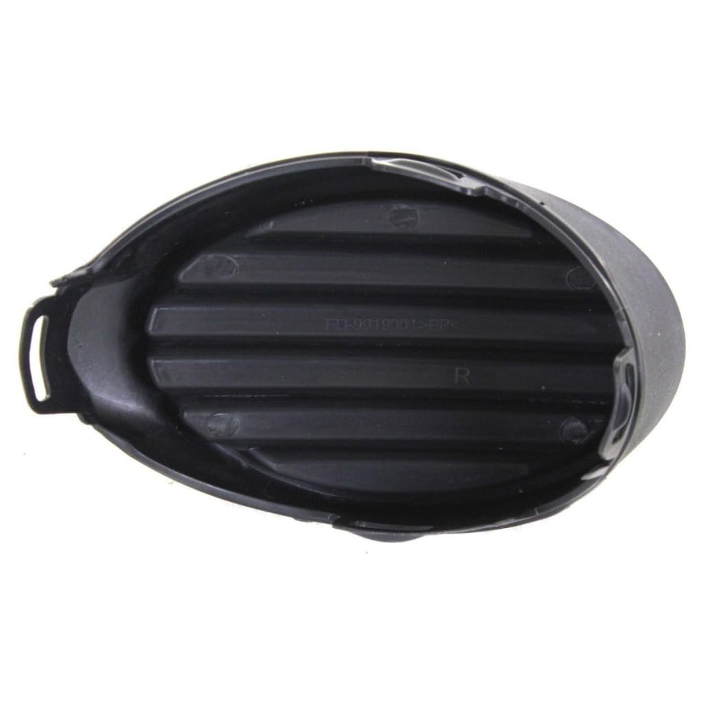 Front Passenger Side Bumper Insert Ford Focus 2012 2013 2014 Replacement For Fo1039116 Cp9z17b814b Black Plastic Standard Style