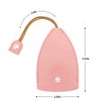 Auceli Car Key Case 2pcs Pull-out Pouch Sleevechain Bags With Rope Snap-fastener Pu Leather Key Holder Hook