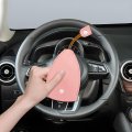 Auceli Car Key Case 2pcs Pull-out Pouch Sleevechain Bags With Rope Snap-fastener Pu Leather Key Holder Hook