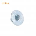 Uxcell M6 T-nuts 12pcs Carbon Steel Tee Nut Round Base Weld Nuts 8mm Height Through Hole Flange Insert Female Thread Plate