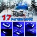 Blue Strobe Light Wireless Battery Rechargeable 17-flashing Mode High Low Brightness 48pcs Led Beacon Roof Top Hazard Flash
