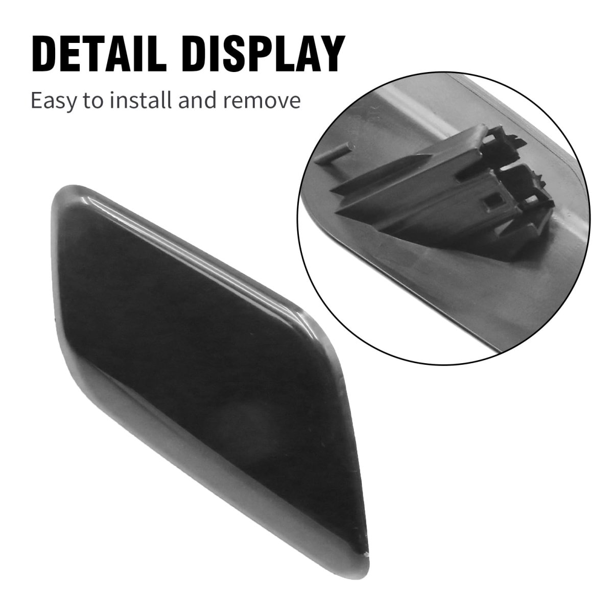 Saihisday 2 Pcs 39802681 Bumper Headlight Washer Nozzle Cover Cap Front Left Right Side Replacement For Volvo S60 2011 2012