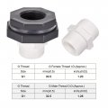 Uxcell Pvc Bulkhead Tank Adapter With Thread Pipe Fitting G1 For Rain Buckets Water Tanks 1 Set