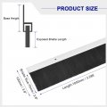 Uxcell 2pcs Door Brush Bottom Sweep H-shape Aluminum Alloy Base With 2 8-inch Nylon For Home Industrial 39-inch L X 3 9-inch W