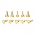 Uxcell Knurled Thumb Screws M5x14mm Flat Brass Bolts Grip Knobs Fasteners For Pc Electronic Mechanical 10pcs