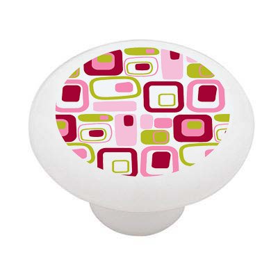 Retro Cube Design Decorative High Gloss Ceramic Drawer Knob