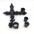 Hk Group Motorcycle Black Bamboo Style Foot Peg Footrest With Mounting Kit Clamps 1 And 4 For Honda Goldwing Vtx1300 Shadow