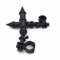 Hk Group Motorcycle Black Bamboo Style Foot Peg Footrest With Mounting Kit Clamps 1 And 4 For Honda Goldwing Vtx1300 Shadow