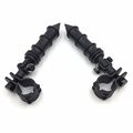 Hk Group Motorcycle Black Bamboo Style Foot Peg Footrest With Mounting Kit Clamps 1 And 4 For Honda Goldwing Vtx1300 Shadow