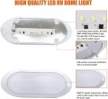 12v Led Rv Pancake Light 2 Color Convertible Interior Ceiling Dome With Switch For Motorhomes Camper Caravan Trailer Boat