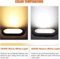 12v Led Rv Pancake Light 2 Color Convertible Interior Ceiling Dome With Switch For Motorhomes Camper Caravan Trailer Boat