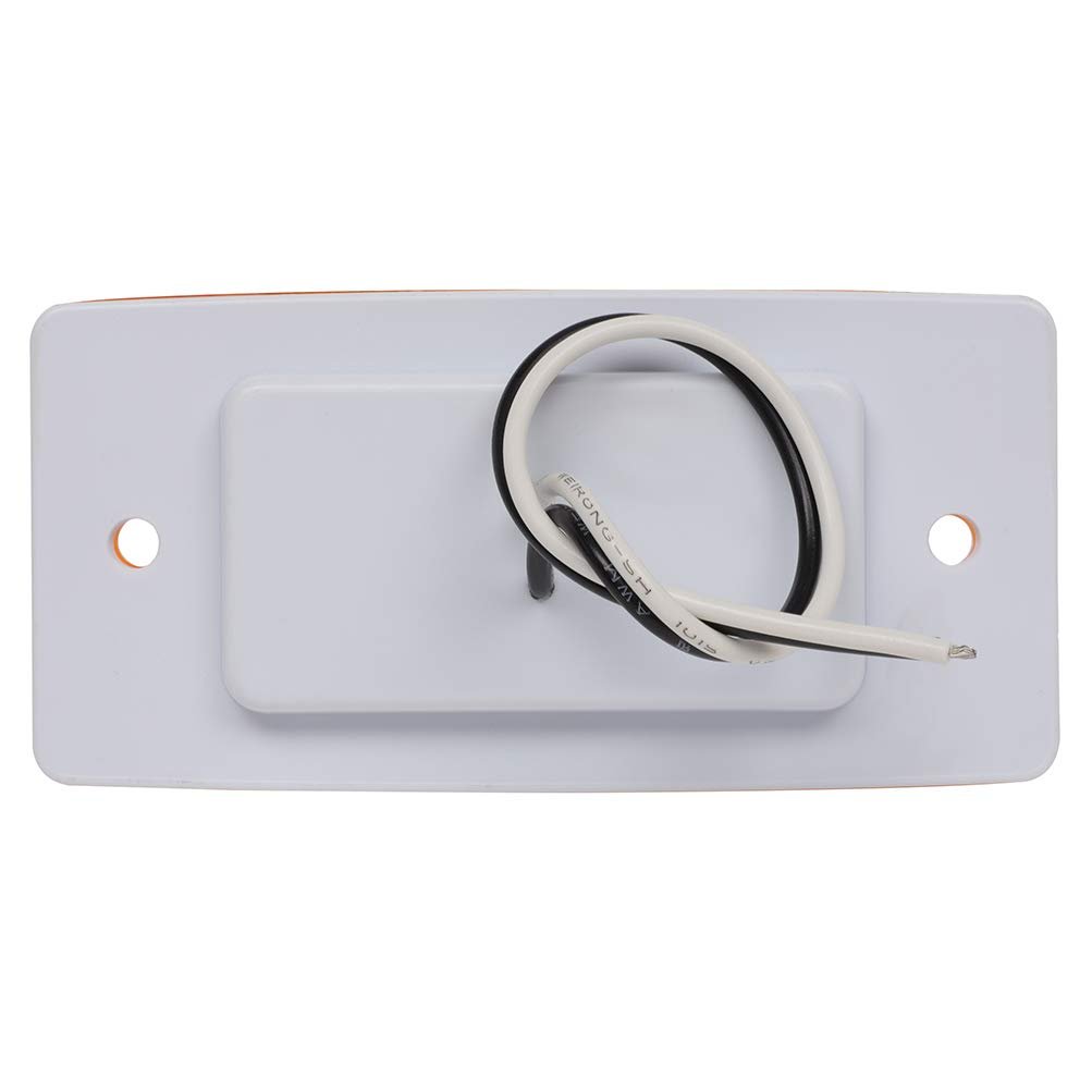 2x 12 Led Rectangle Truck Trailer Side Marker Lights Amber Lens Light Waterproof Clearance Identification For Rv Atv Bus Van