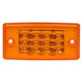 2x 12 Led Rectangle Truck Trailer Side Marker Lights Amber Lens Light Waterproof Clearance Identification For Rv Atv Bus Van