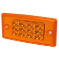 2x 12 Led Rectangle Truck Trailer Side Marker Lights Amber Lens Light Waterproof Clearance Identification For Rv Atv Bus Van
