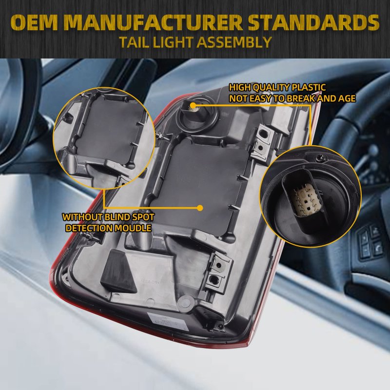 Right Passenger Side Tail Light Assembly Rear Lamp Led Type For Dodge Ram 1500 2019 2020 2021 2022 Blind Spot Module Can Be