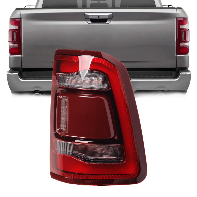Right Passenger Side Tail Light Assembly Rear Lamp Led Type For Dodge Ram 1500 2019 2020 2021 2022 Blind Spot Module Can Be