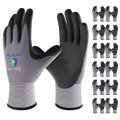 Promedix P Nitrile Coated Work Gloves 12pairs Safety Men En388-4131 Seamless Knit Nylon With Grip 
