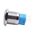 Werfamily 19mm Waterproof Stainless Steel Metal Flat Top Latching Push Button Switch 1no 1nc 250v 5a 