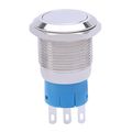 Werfamily 19mm Waterproof Stainless Steel Metal Flat Top Latching Push Button Switch 1no 1nc 250v 5a