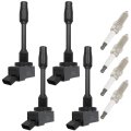 Ignition Coil Coils Iridium Spark Plugs Uf554 Ic634 E1054 For Kia Optima 2 7l006-2007 Hyundai Santa Fe 2 2007