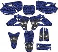 2003-2004 Yz 450 F Flaming Gearhead Blue Senge Graphics Complete Kit For Yamaha 