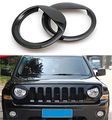 Bolaxin Black Angry Bird Style Bezels Front Light Headlight Trim Cover Abs For Jeep Patriot 2011-2016 Model
