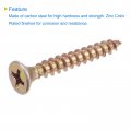 Uxcell M4 X 30mm Wood Screws Phillips Flat Head Carbon Steel Color Zinc Plated Self Tapping 200pcs