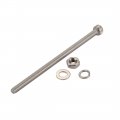 Uxcella 10pcs M4x100mm 304 Stainless Steel Knurled Hex Socket Head Bolts Nuts W Washers