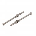 Uxcella 10pcs M4x100mm 304 Stainless Steel Knurled Hex Socket Head Bolts Nuts W Washers