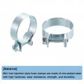 Uxcell 10pcs Mini Fuel Line Pipe Hose Clamp Clip Adjustable 25-27mm 0 98 -1 06 Injection Style Zinc Plated Tube Clamps