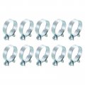 Uxcell 10pcs Mini Fuel Line Pipe Hose Clamp Clip Adjustable 25-27mm 0 98 -1 06 Injection Style Zinc Plated Tube Clamps