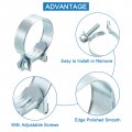 Uxcell 10pcs Mini Fuel Line Pipe Hose Clamp Clip Adjustable 25-27mm 0 98 -1 06 Injection Style Zinc Plated Tube Clamps