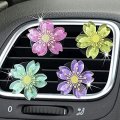 Ntrr Cute Daisies Vent Clip 4pcs Flowers Car Charm Air Accessories Automotive Interior Trim Decorations Gift For Girls Women 