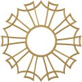 Ekena Millwork Cmpp16ausgo Augustus Architectural Grade Pvc Pierced Gold Urethane Ceiling Medallions 16 Od X 5 8 Id 1 2 P 