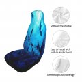 Fehuew Underwater Diving Sea Shark 2 Pcs Car Seat Covers Set Vehicle Front Protector Auto Interior Accessories Protetors Mat