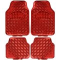 Bdk Red All Weather Heavy Duty Car Floor Mats Interior Liners For Auto Van Truck Suv Fits Front Rear 