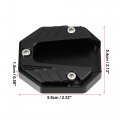 X Autohaux Universal Motorcycle Kickstand Pad Cnc Side Stand Foot Extension Support Plate Black