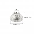 Uxcell Knurled Thumb Nuts 8pcs M3 Carbon Steel Nut High Head Through Hole For 3d Printer Part Silver