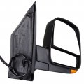 Ocpty Black Right Side Mirror Fit For 2008-2015 Chevy Express 2500 Textured Glass Manual Folding Heated Turn Signal