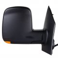 Ocpty Black Right Side Mirror Fit For 2008-2015 Chevy Express 2500 Textured Glass Manual Folding Heated Turn Signal