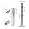 Uxcell Tap Bit Sets 3 8-20 Un 2b Straight Flute Machine Thread Milling 8 2mm M35 Cobalt High Speed Steel Hss-co Twist Drill