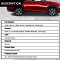 Front Fender Trim Passenger Side For Lexus Rx350 Rx350l Rx450h Rx450hl 2019 2020 2021 2022 Right Wheel Replace 756010e110