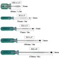 Fixinus 5-piece Flat Screwdriver Set Magnetic Slotted Head Professional Non-slip Grip Screwdrivers Precision 3mm 4mm 5mm 6mm