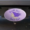 Purple Hair Don T Care Oval Tow Trailer Hitch Cover Plug Insert