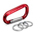 Ram Power Wagon Laser Etched Red Metal Carabiner Keychain With Split Rings 3 In X 1 5 Modern Style Key Organizer